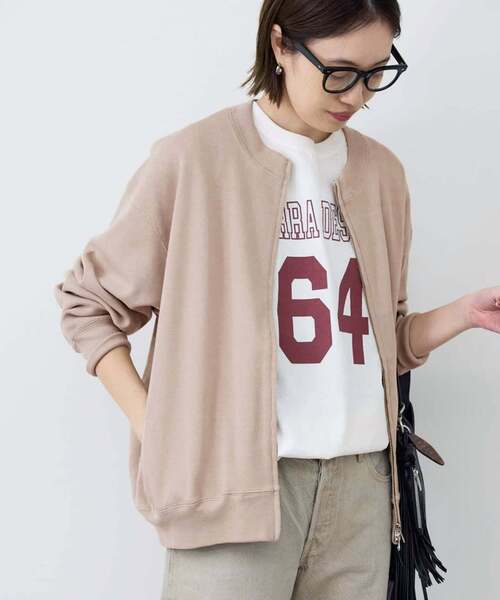 SLOBE IENA(スローブイエナ)の「《WEB限定/追加》ダブルZIP クルーネックカーディガン(カーディガン/ボレロ・レディース・チャコールグレー/グリーン/ベージュ/ブラック・FREE)」の20枚目の写真