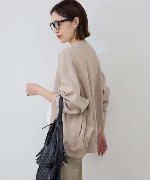 SLOBE IENA(スローブイエナ)の「《WEB限定/追加》ダブルZIP クルーネックカーディガン(カーディガン/ボレロ・レディース・チャコールグレー/グリーン/ベージュ/ブラック・FREE)」の21枚目の写真