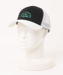 ALMOND（アーモンド）の「EARLY OFTEN  MESH CAP/ALMONS・アーモンド メッシュキャップ 刺繍ロゴ 2カラー メンズ レディース（キャップ）」