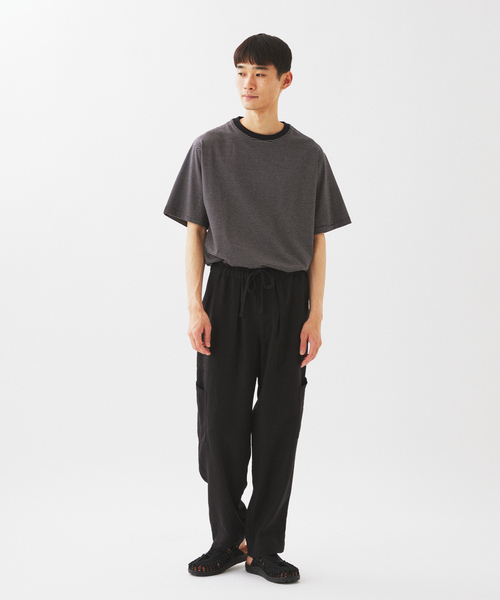 JOURNAL STANDARD relume（ジャーナルスタンダード　レリューム）の「”Relume” リネン / レーヨン イージー ベイカーパンツ（カーゴパンツ・メンズ・オリーブ/ブラック/アイボリー・LARGE/MEDIUM/SMALL）」の4枚目の写真