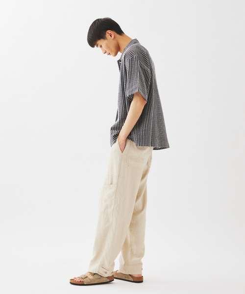 JOURNAL STANDARD relume（ジャーナルスタンダード　レリューム）の「”Relume” リネン / レーヨン イージー ベイカーパンツ（カーゴパンツ・メンズ・オリーブ/ブラック/アイボリー・LARGE/MEDIUM/SMALL）」の5枚目の写真