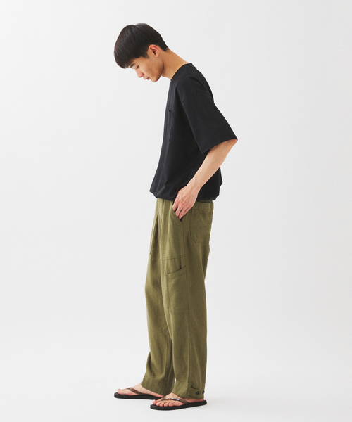 JOURNAL STANDARD relume（ジャーナルスタンダード　レリューム）の「”Relume” リネン / レーヨン イージー ベイカーパンツ（カーゴパンツ・メンズ・オリーブ/ブラック/アイボリー・LARGE/MEDIUM/SMALL）」の17枚目の写真