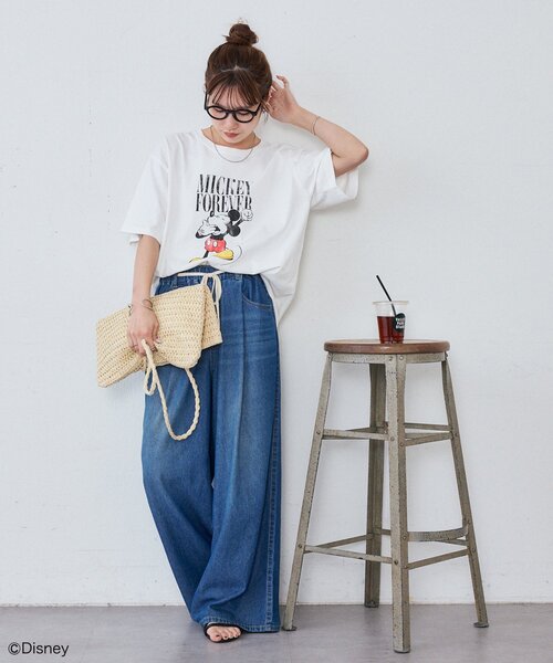 DISCOAT(ディスコート)の「【Enlude】DisneyロゴグラフィックTシャツ《ユニセックス》(Tシャツ/カットソー・レディース・ブラック/チャコールグレー/オフホワイト・MEDIUM/LARGE)」の9枚目の写真