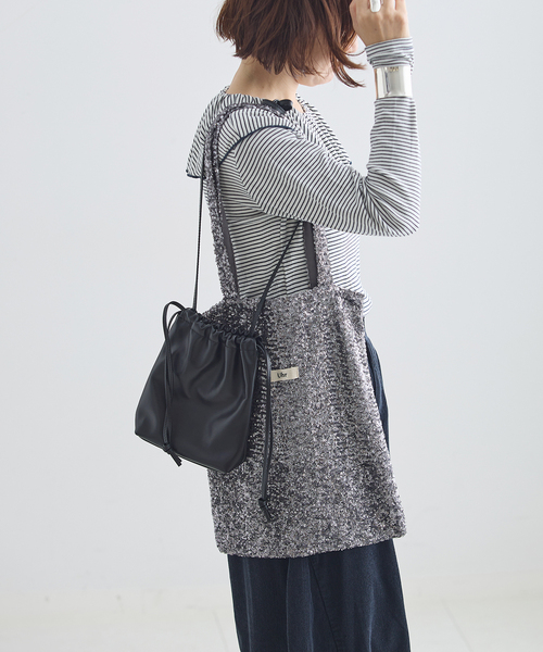 Uhr(ウーア)の「《追加》Uhr/ウーア Friendship Projects Spangle Tote Bag トートバッグ(トートバッグ・レディース・シルバー/ブラック・FREE)」の1枚目の写真