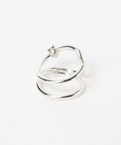 Demi-Luxe BEAMS（デミルクス ビームス）の「PLOW / Wave リング Joy（リング・レディース・ホワイト・ONE SIZE）」の3枚目の写真