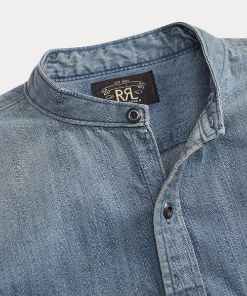 RRL(ダブル アール エル)の「インディゴ デニム ワークシャツ(シャツ/ブラウス・メンズ・ブルー・M/L/XL)」の2枚目の写真