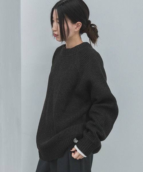 feepur(フェピュール)の「【ハンドウォッシャブル】ルーズアゼクルーニット(ニット/セーター・レディース・ブラック/グレー/レッド/アイボリー・MEDIUM)」の8枚目の写真