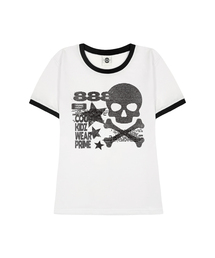 ROBBER レディース スリムフィット リンガー 半袖Tシャツ 2 COLORS