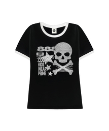 ROBBER レディース スリムフィット リンガー 半袖Tシャツ 2 COLORS