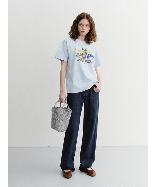 DUNST（ダンスト）の「UNISEX LIMONCELLO T-SHIRT_UDTS6B148_SOFT BLUE（Tシャツ/カットソー・レディース・ライトブルー・LARGE/X-LARGE/XX-LARGE/X-SMALL/SMALL/MEDIUM）」の2枚目の写真