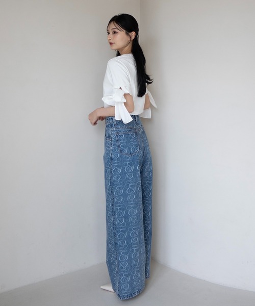 EIMY ISTOIRE(エイミーイストワール)の「ATTACHED PAPILLON RIBBON TEELARA(Tシャツ/カットソー・レディース・ホワイト/ブラック/グレー/バーガンディー/ライトピンク・F)」の6枚目の写真