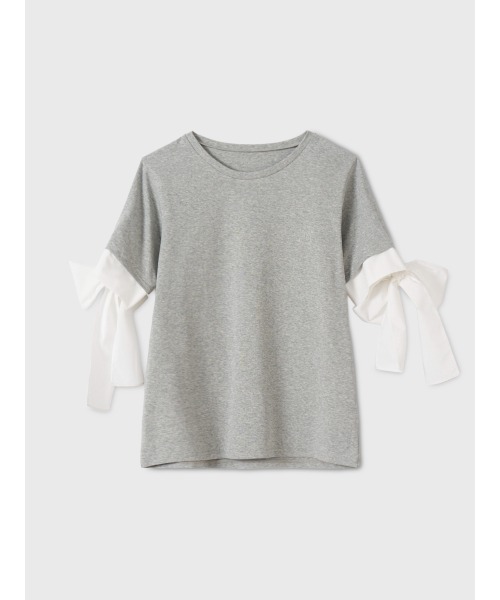 EIMY ISTOIRE(エイミーイストワール)の「ATTACHED PAPILLON RIBBON TEELARA(Tシャツ/カットソー・レディース・ホワイト/ブラック/グレー/バーガンディー/ライトピンク・F)」の21枚目の写真