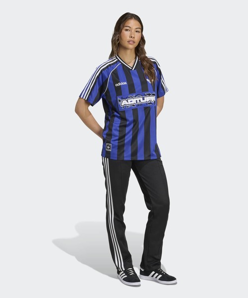 adidas(アディダス)の「アディダス オリジナルス ビーズ ジャージ/ 半袖トップス アディダスオリジナルス adidas Originals(Tシャツ/カットソー・レディース・ブルー・MEDIUM/LARGE/SMALL/X-LARGE/X-SMALL/XX-LARGE)」の5枚目の写真
