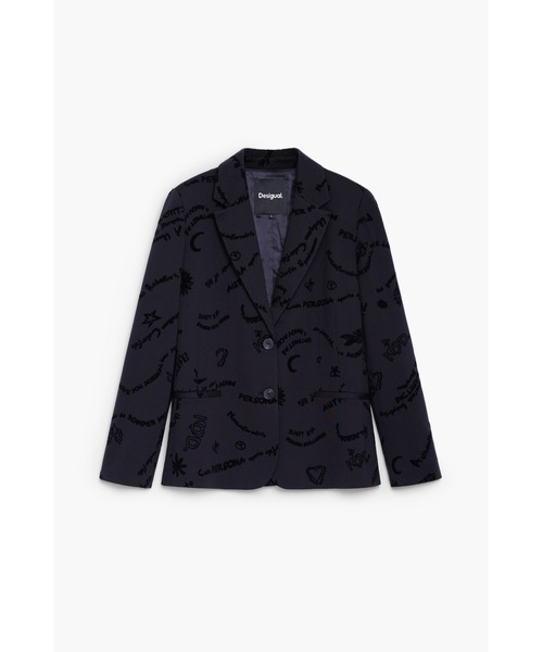 Desigual(デシグアル)の「ブラック クラシック テーラードジャケット(テーラードジャケット・レディース・ブラック・S/M/L)」の1枚目の写真