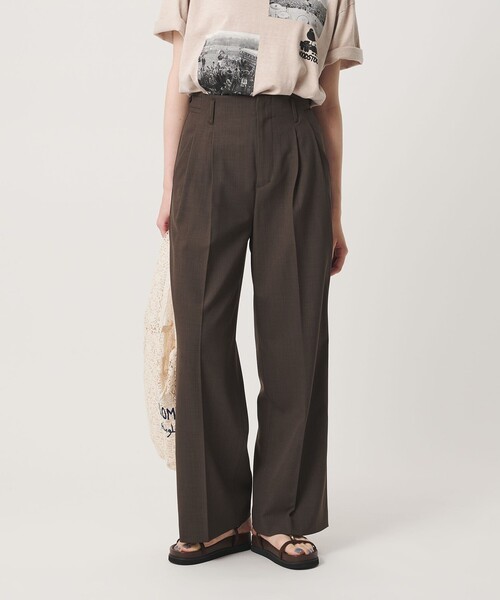 BEAUTY&YOUTH UNITED ARROWS（ビューティーアンドユースユナイテッドアローズ）の「ポリエステルブレンド ２タック タブワイドパンツ ウォッシャブル 防シワ（その他パンツ・レディース・ブラック/ダークブラウン/ダークグレー/ベージュ・M/S/XS）」の15枚目の写真