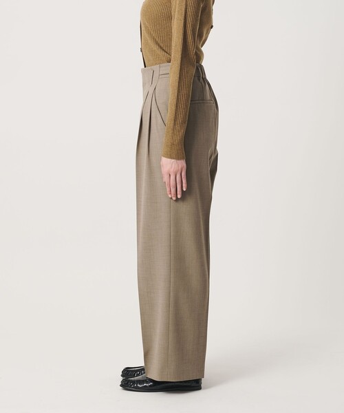 BEAUTY&YOUTH UNITED ARROWS（ビューティーアンドユースユナイテッドアローズ）の「ポリエステルブレンド ２タック タブワイドパンツ ウォッシャブル 防シワ（その他パンツ・レディース・ブラック/ダークブラウン/ダークグレー/ベージュ・M/S/XS）」の18枚目の写真
