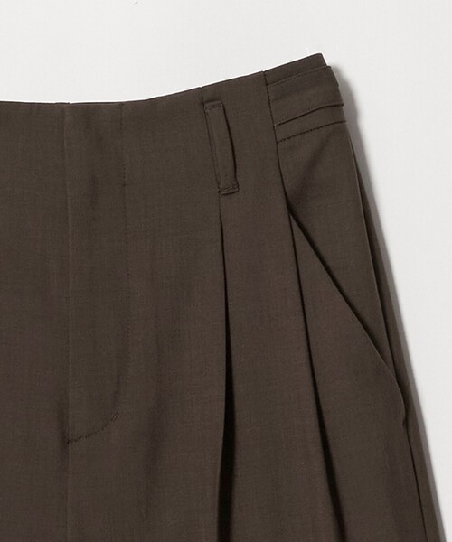 BEAUTY&YOUTH UNITED ARROWS（ビューティーアンドユースユナイテッドアローズ）の「ポリエステルブレンド ２タック タブワイドパンツ ウォッシャブル 防シワ（その他パンツ・レディース・ブラック/ダークブラウン/ダークグレー/ベージュ・M/S/XS）」の22枚目の写真