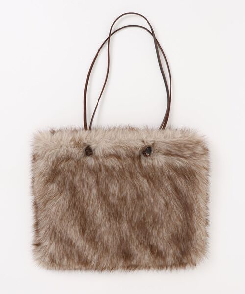 GREEN BUTTER(グリーンバター)の「OMBRE FUR LEATHER BAG(ハンドバッグ・レディース・ベージュ・FREE)」の14枚目の写真