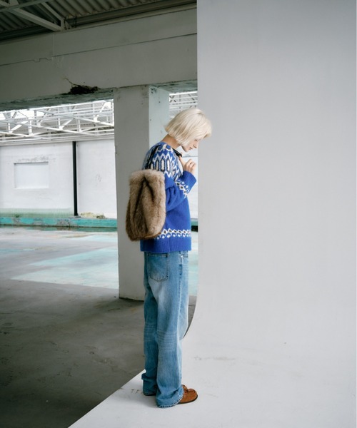 GREEN BUTTER(グリーンバター)の「OMBRE FUR LEATHER BAG(ハンドバッグ・レディース・ベージュ・FREE)」の8枚目の写真