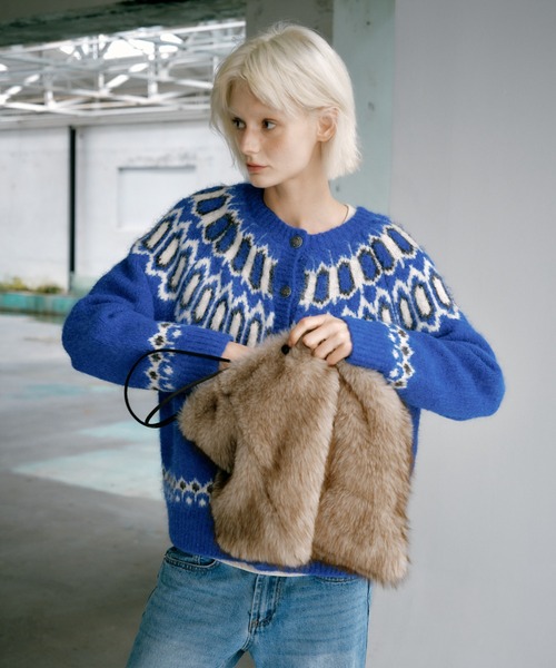 GREEN BUTTER(グリーンバター)の「OMBRE FUR LEATHER BAG(ハンドバッグ・レディース・ベージュ・FREE)」の10枚目の写真