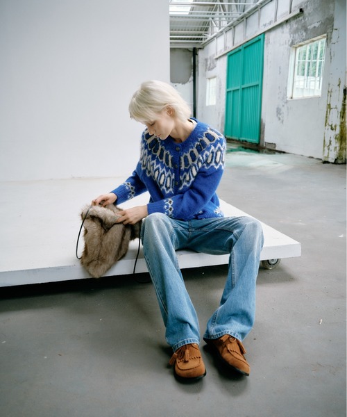 GREEN BUTTER(グリーンバター)の「OMBRE FUR LEATHER BAG(ハンドバッグ・レディース・ベージュ・FREE)」の11枚目の写真