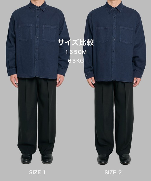 PUBLIC TOKYO(パブリックトウキョウ)の「PUBLIC DENIM SHIRTS(シャツ/ブラウス・メンズ・ブラック/ダークインディゴブルー・1/2/3)」の8枚目の写真