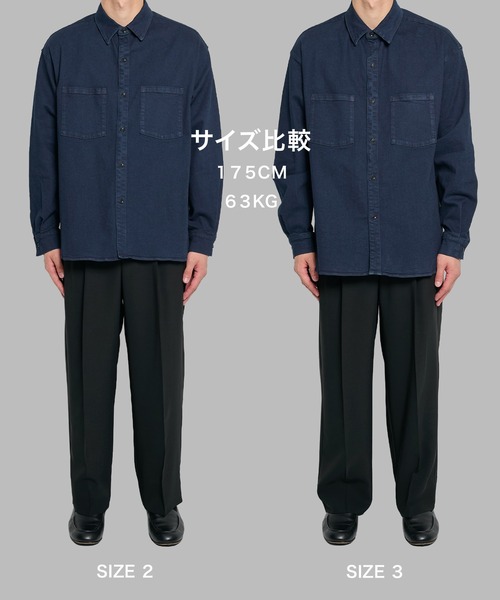 PUBLIC TOKYO(パブリックトウキョウ)の「PUBLIC DENIM SHIRTS(シャツ/ブラウス・メンズ・ブラック/ダークインディゴブルー・1/2/3)」の7枚目の写真