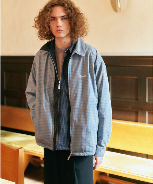 GYMPHLEX(ジムフレックス)の「Gymphlex | コットンチェック 長袖ジップシャツ MEN(シャツ/ブラウス・メンズ・ブラック系その他/ブルー系その他・L/M)」の3枚目の写真