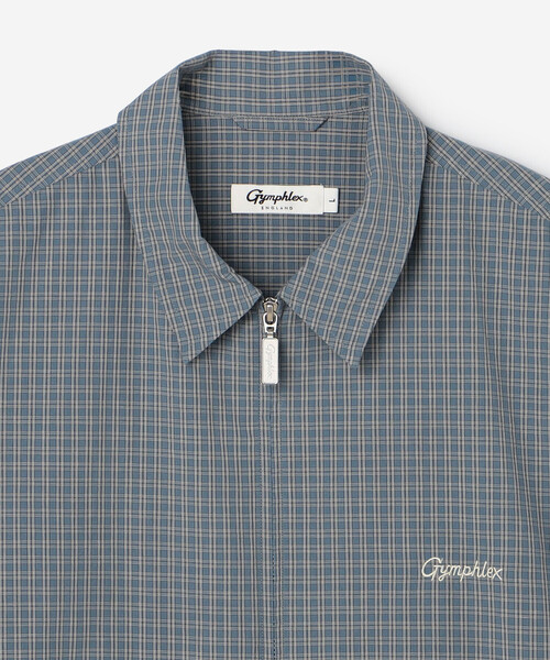 GYMPHLEX(ジムフレックス)の「Gymphlex | コットンチェック 長袖ジップシャツ MEN(シャツ/ブラウス・メンズ・ブラック系その他/ブルー系その他・L/M)」の6枚目の写真