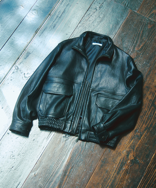 JOURNAL STANDARD(ジャーナルスタンダード)の「ニュージーランド ラム ダッド レザー スタンド ブルゾン(ライダースジャケット・メンズ・ブラック・MEDIUM/LARGE)」の13枚目の写真