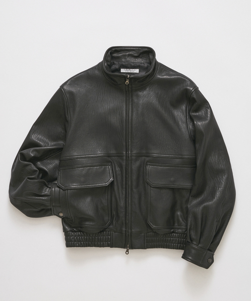 JOURNAL STANDARD(ジャーナルスタンダード)の「ニュージーランド ラム ダッド レザー スタンド ブルゾン(ライダースジャケット・メンズ・ブラック・MEDIUM/LARGE)」の14枚目の写真