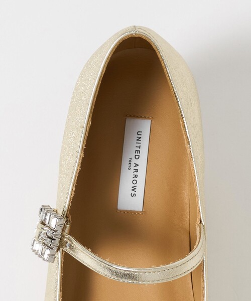 UNITED ARROWS(ユナイテッドアローズ)の「ビジュー メリージェーン シューズ(その他シューズ・レディース・ブラック/ゴールド・36/37h/35h/36h/35/38/37)」の8枚目の写真
