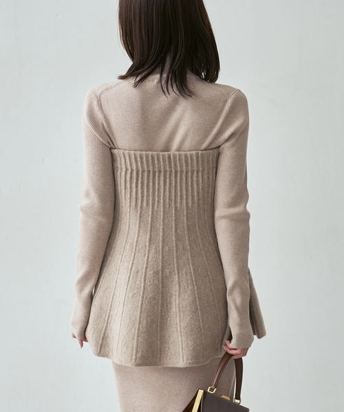Noble(ノーブル)の「2WAY KNITビスチェ(ニット/セーター・レディース・ベージュ/グレー・FREE)」の21枚目の写真