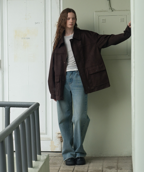 WAARFORWOMAN(ワール・フォー・ウーマン)の「W1157 ストレートワイドパンツ_ライトブルー(デニムパンツ・レディース・その他・LARGE/S-Short/M-Short/L-Short/SMALL/MEDIUM)」の3枚目の写真