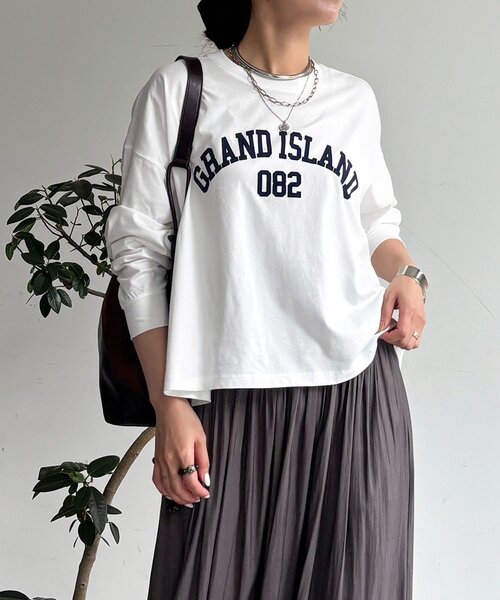 un dix cors(アンディコール)の「ワイドロゴTEE(Tシャツ/カットソー・レディース・オフホワイト/ブラック/ボルドー・FREE)」の14枚目の写真