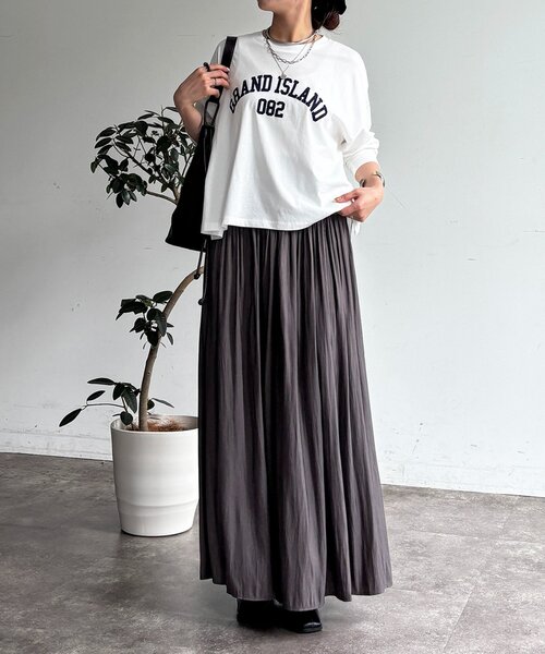 un dix cors(アンディコール)の「ワイドロゴTEE(Tシャツ/カットソー・レディース・オフホワイト/ブラック/ボルドー・FREE)」の16枚目の写真