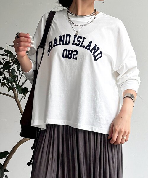 un dix cors(アンディコール)の「ワイドロゴTEE(Tシャツ/カットソー・レディース・オフホワイト/ブラック/ボルドー・FREE)」の17枚目の写真