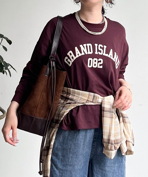 un dix cors(アンディコール)の「ワイドロゴTEE(Tシャツ/カットソー・レディース・オフホワイト/ブラック/ボルドー・FREE)」の7枚目の写真