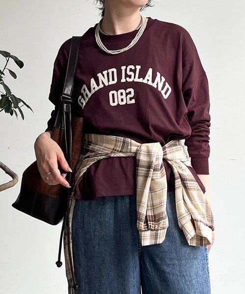 un dix cors(アンディコール)の「ワイドロゴTEE(Tシャツ/カットソー・レディース・オフホワイト/ブラック/ボルドー・FREE)」の10枚目の写真