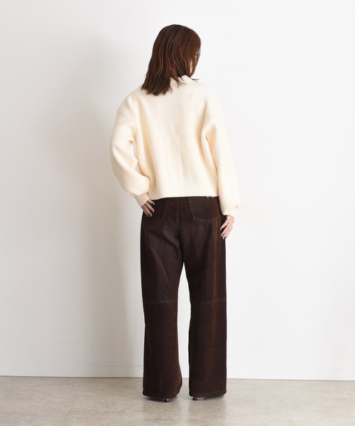 Eimee Law(エイミーロウ)の「ランダムモチーフニットカーデ(カーディガン/ボレロ・レディース・ピンク/チャコールグレー/アイボリー・FREE)」の6枚目の写真