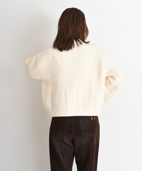Eimee Law(エイミーロウ)の「ランダムモチーフニットカーデ(カーディガン/ボレロ・レディース・ピンク/チャコールグレー/アイボリー・FREE)」の9枚目の写真