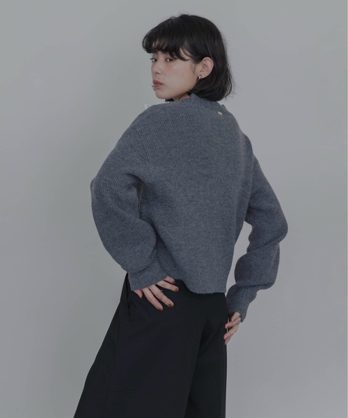 Eimee Law(エイミーロウ)の「ランダムモチーフニットカーデ(カーディガン/ボレロ・レディース・ピンク/チャコールグレー/アイボリー・FREE)」の16枚目の写真