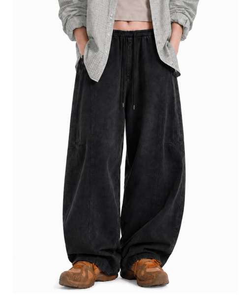 GRAYBLVD(グレイブラバット)の「ラバン ウォッシュドカーブドパンツ(ブラック)(その他パンツ・メンズ・その他・MEDIUM/LARGE/X-LARGE)」の2枚目の写真