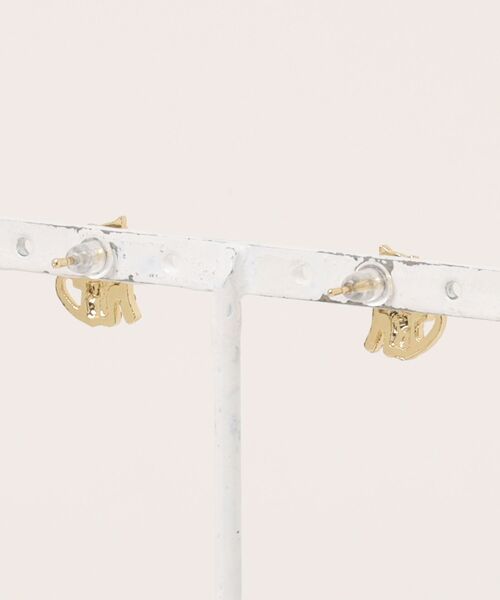 tone(トーン)の「【88eighty-eight】ゴールドビジューキラキラ猫ミニピアス【import】(MA)(ピアス(両耳用)・レディース・ゴールド・FREE)」の5枚目の写真