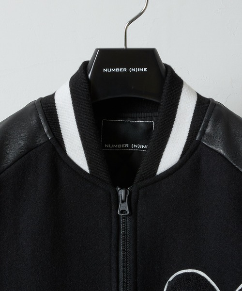 RAGLAN SLEEVE PATCHED ZIPPER STADIUM JACKET / ラグランスリーブ