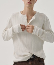 MMIC（エムエムアイシー）の「【MMIC】GRAIN HENLEY NECK / 【エムエムアイシー】グレインヘンリーネック長袖Ｔシャツ（Tシャツ/カットソー）」