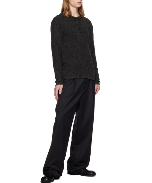 MMIC（エムエムアイシー）の「【MMIC】GRAIN HENLEY NECK / 【エムエムアイシー】グレインヘンリーネック長袖Ｔシャツ（Tシャツ/カットソー・メンズ・ブラック系その他・L/M）」の5枚目の写真