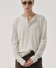 MMIC（エムエムアイシー）の「【MMIC】GRAIN HENLEY NECK / 【エムエムアイシー】グレインヘンリーネック長袖Ｔシャツ（Tシャツ/カットソー）」