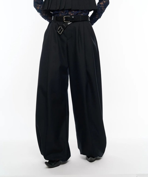 CONZ(コンズ)の「Bontan Wide Trousers(スラックス・レディース・ブラック/ベージュ・S/M)」の4枚目の写真