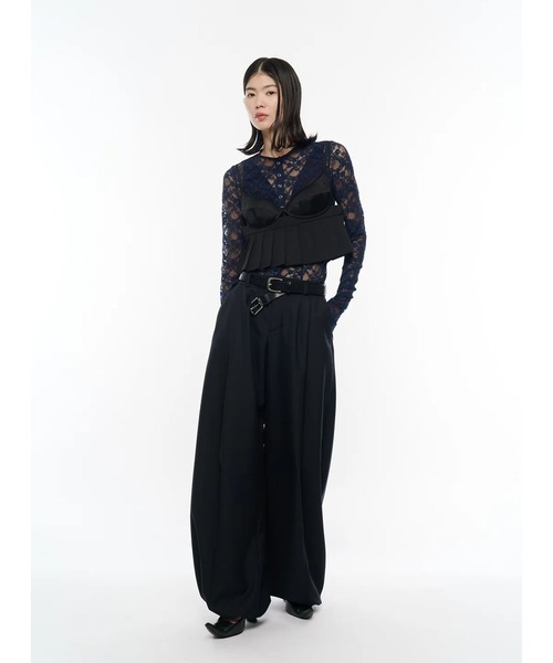 CONZ(コンズ)の「Bontan Wide Trousers(スラックス・レディース・ブラック/ベージュ・S/M)」の8枚目の写真